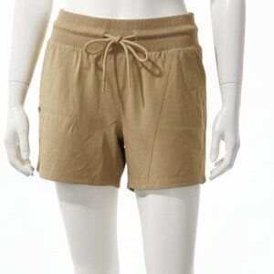 ZYIA High Waist Tan Shorts Relaxed Fit